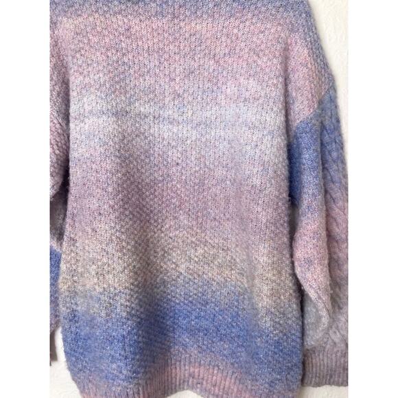 Purple & Pink OMBRE Cable Knit Sweater - Lauren Conrad - M - Picture 3 of 9